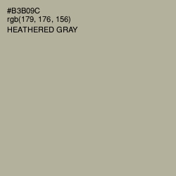 #B3B09C - Heathered Gray Color Image